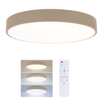 Brilagi - Dimmbare LED-Deckenleuchte POOL LED/36W/230V 3000-6000K Ø 30 cm beige + Fernbedienung