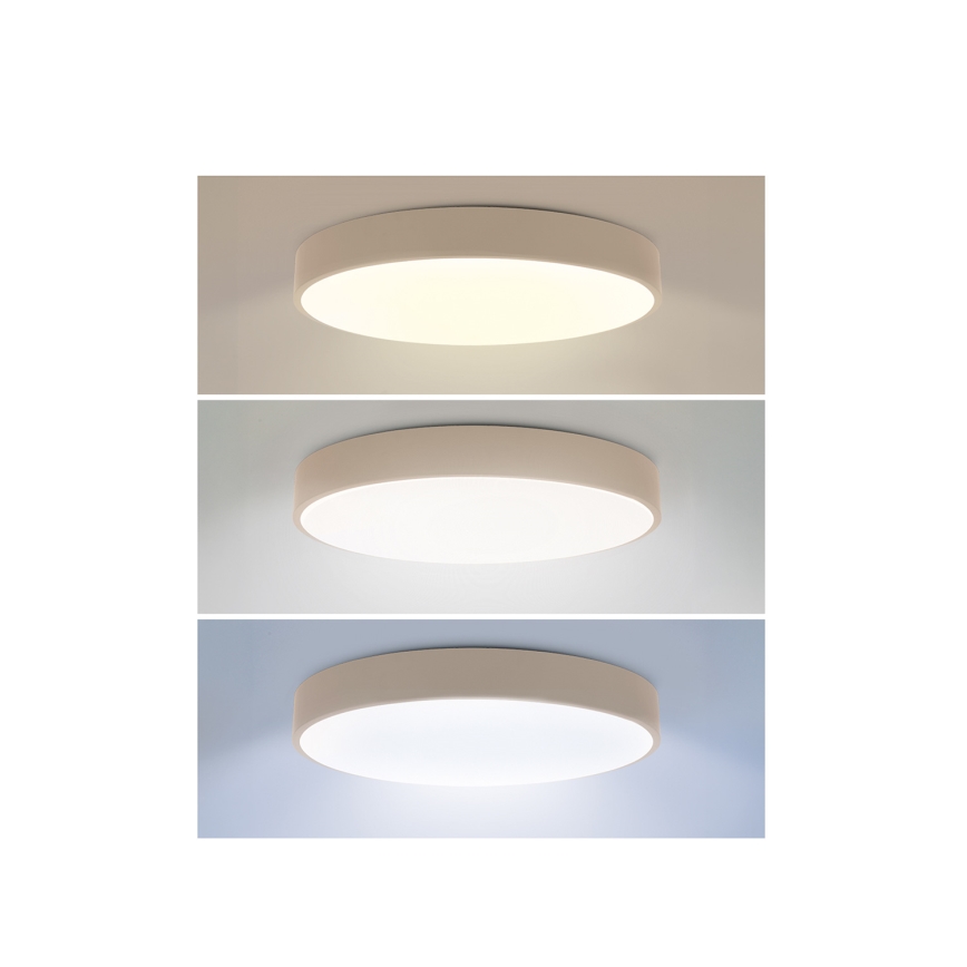 Brilagi - Dimmbare LED-Deckenleuchte POOL LED/36W/230V 3000-6000K Ø 30 cm beige + Fernbedienung