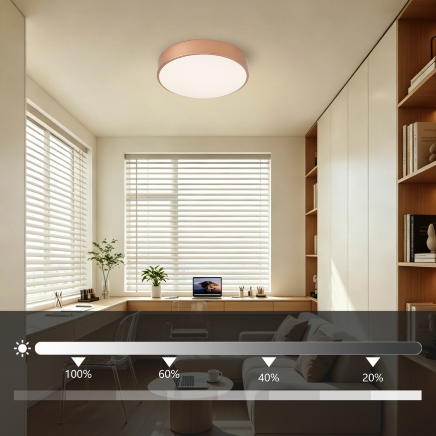 BRILAGI - LED-dimmbare Deckenleuchte POOL LED/36W/230V 3000-6000K Ø 30 cm bronzefarben + mit Fernbedienung