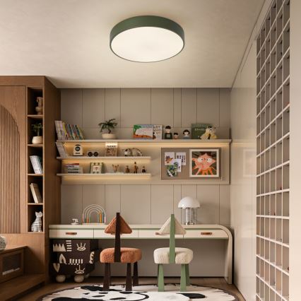 Brilagi - Dimmbare LED-Deckenleuchte POOL LED/48W/230V 3000-6000K Ø 40 cm grün + Fernbedienung