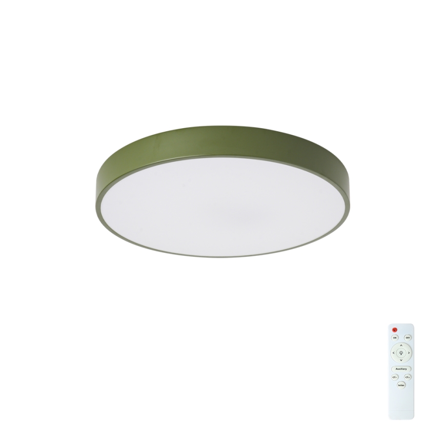 Brilagi - Dimmbare LED-Deckenleuchte POOL LED/48W/230V 3000-6000K Ø 40 cm grün + Fernbedienung