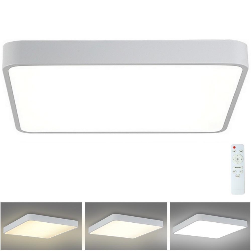 Brilagi - Dimmbare LED-Deckenleuchte POOL LED/48W/230V 3000-6000K 50x50 cm weiß + Fernbedienung