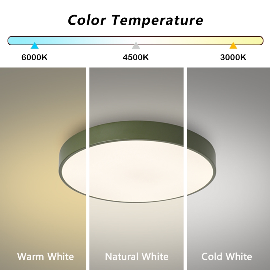 Brilagi - LED-dimmbare Deckenleuchte POOL LED/60W/230V 3000-6000K pr. 50 cm grün + Fernbedienung