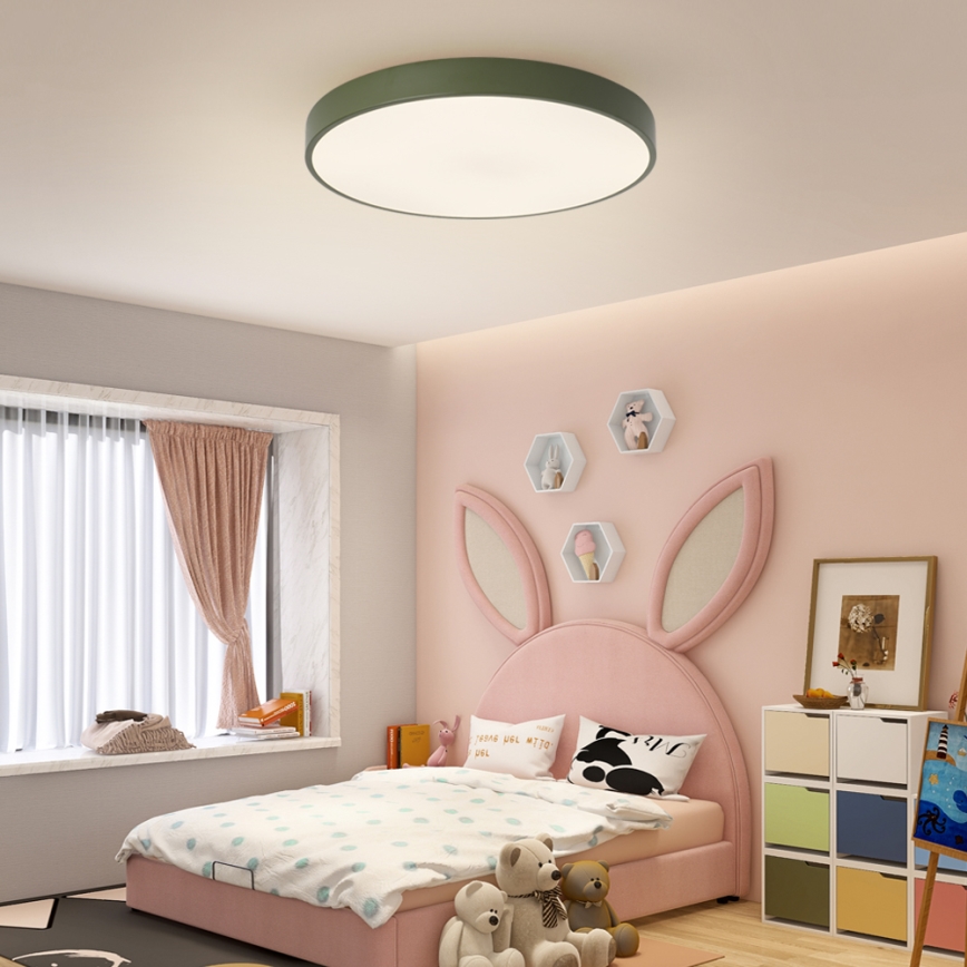 Brilagi - Dimmbare LED-Deckenleuchte POOL LED/60W/230V 3000-6000K Ø 60 cm grün + Fernbedienung