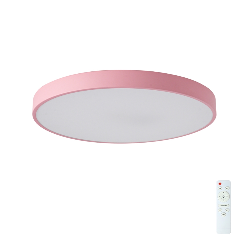 Brilagi - LED-dimmbare Deckenleuchte POOL LED/60W/230V 3000–6000K Ø 60 cm rosa + Fernbedienung