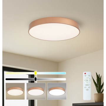 BRILAGI - dimmbare LED-Deckenleuchte POOL LED/60W/230V 3000-6000K Ø 60 cm Bronze + Fernbedienung