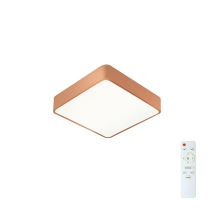 BRILAGI - dimmbare LED-Deckenleuchte POOL SQUARE LED/36W/230V 3000-6000K 40x40 cm bronzefarben + Fernbedienung