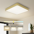 BRILAGI - Dimmbare LED-Deckenleuchte POOL SQUARE LED/48W/230V 3000-6000K 50x50 cm goldfarben + Fernbedienung