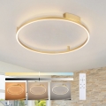 Brilagi - Dimmbare LED-Deckenleuchte PORTOFINO LED/60 W/230 V 3000–6000 K Ø 80 cm goldfarben + Fernbedienung