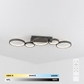 BRILAGI - dimmbare LED-Deckenleuchte RINGO LED/34W/230V 3000-6000K 28x84 cm schwarz + Fernbedienung