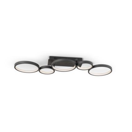 Brilagi - dimmbare LED-Deckenleuchte RINGO LED/34W/230V 3000-6000K 28x84 cm schwarz + Fernbedienung