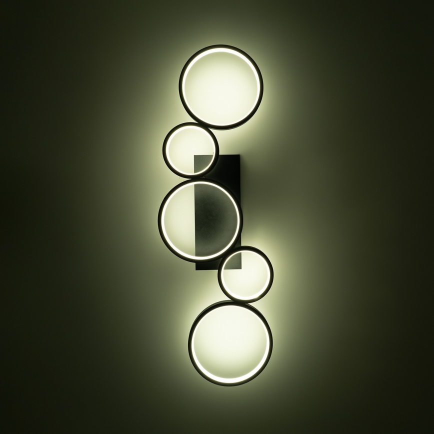Brilagi - dimmbare LED-Deckenleuchte RINGO LED/34W/230V 3000-6000K 28x84 cm schwarz + Fernbedienung