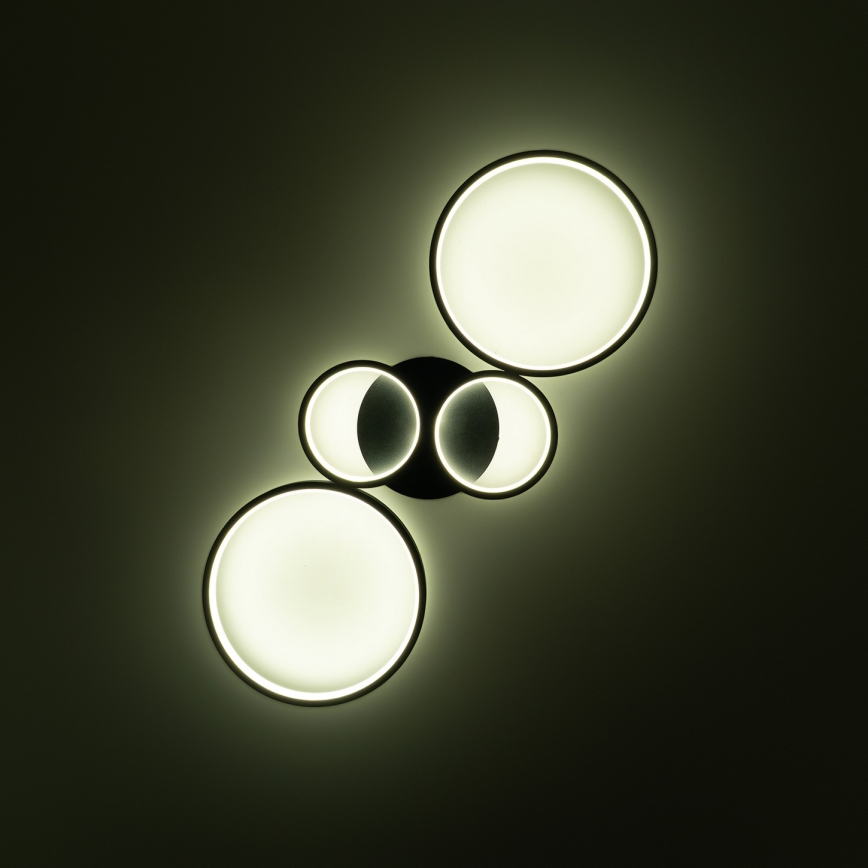 Brilagi - dimmbare LED-Deckenleuchte RINGO LED/34W/230V 3000-6000K 28x78 cm schwarz + Fernbedienung
