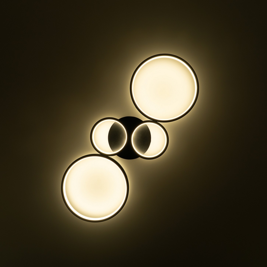Brilagi - dimmbare LED-Deckenleuchte RINGO LED/34W/230V 3000-6000K 28x78 cm schwarz + Fernbedienung