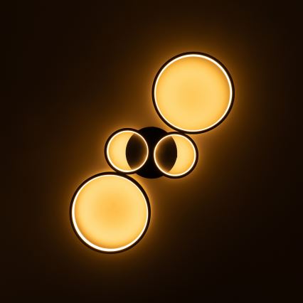 Brilagi - dimmbare LED-Deckenleuchte RINGO LED/34W/230V 3000-6000K 28x78 cm schwarz + Fernbedienung