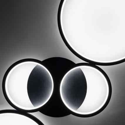 Brilagi - dimmbare LED-Deckenleuchte RINGO LED/34W/230V 3000-6000K 28x78 cm schwarz + Fernbedienung