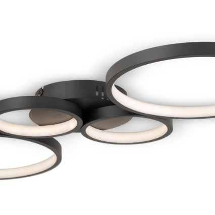 Brilagi - dimmbare LED-Deckenleuchte RINGO LED/34W/230V 3000-6000K 28x78 cm schwarz + Fernbedienung