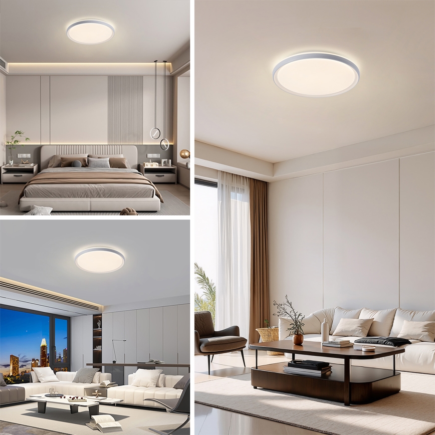 Brilagi - dimmbare LED-Deckenleuchte RIVO LED/72W/230V 3000–6000K weiß Ø 50 cm + Fernbedienung