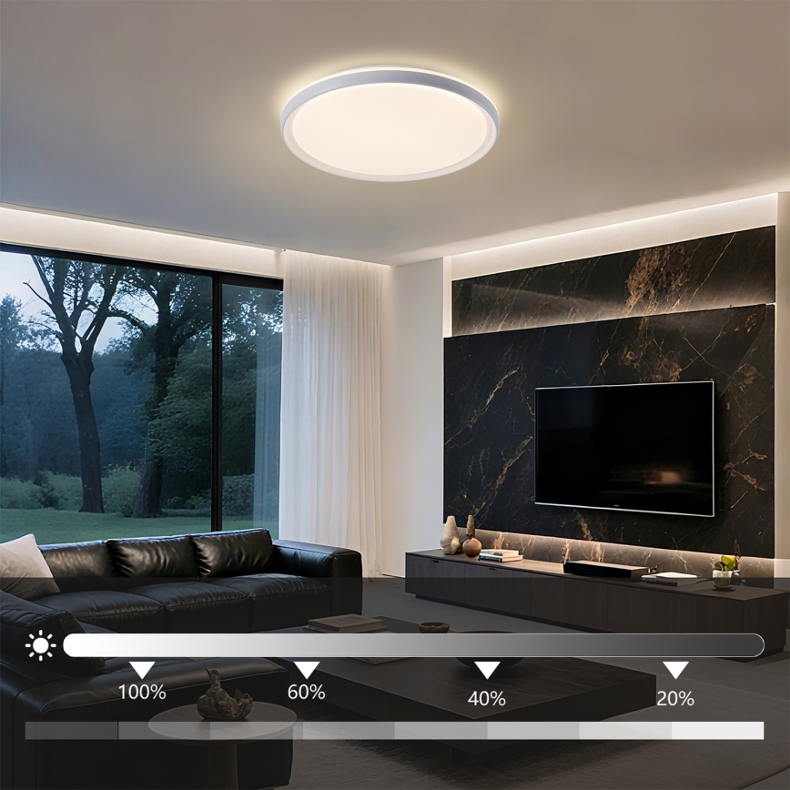 Brilagi - dimmbare LED-Deckenleuchte RIVO LED/72W/230V 3000–6000K weiß Ø 50 cm + Fernbedienung