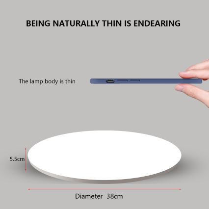 Brilagi - SMART dimmbare LED-Deckenleuchte LED/24W/230V Ø 38 cm 2700-6500K Wi-Fi Tuya + Fernbedienung