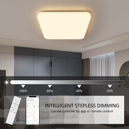 Brilagi – Dimmbare LED-Deckenleuchte SMART LED/28W/230V 2700-6500K Wi-Fi Tuya + Fernbedienung