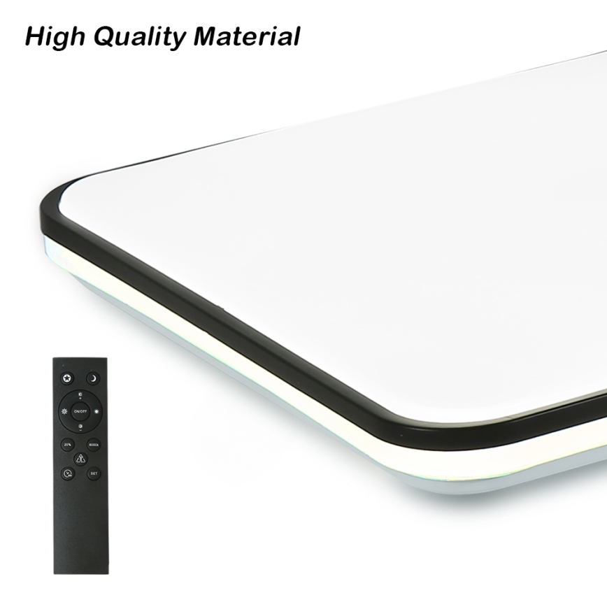 Brilagi - SMART LED-Deckenleuchte, dimmbar, 36 W, 230 V, 53 x 53 cm, 3000–6000 K, Wi‑Fi (Tuya, Beacon) + Fernbedienung