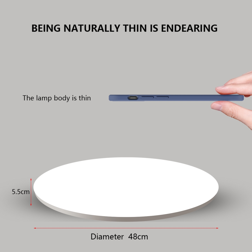 Brilagi - LED dimmbare Deckenleuchte SMART LED/36W/230V Ø 48 cm 2700-6500K Wi-Fi Tuya + Fernbedienung