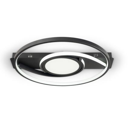 Brilagi - dimmbare LED-Deckenleuchte TWIRL LED/38W/230V 3000-6000K schwarz + Fernbedienung