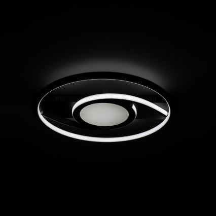 Brilagi - dimmbare LED-Deckenleuchte TWIRL LED/38W/230V 3000-6000K schwarz + Fernbedienung