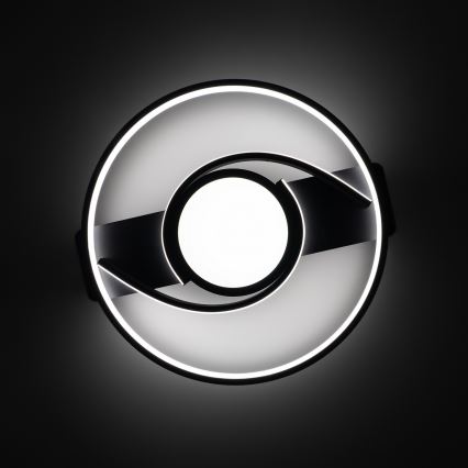 Brilagi - dimmbare LED-Deckenleuchte TWIRL LED/38W/230V 3000-6000K schwarz + Fernbedienung