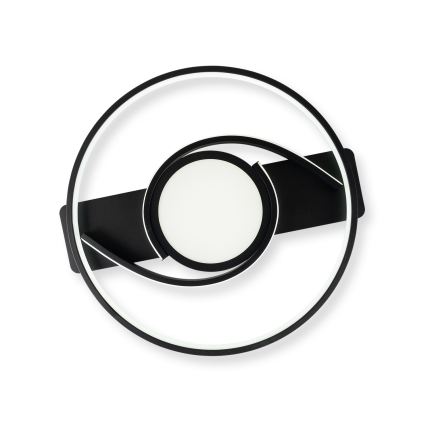 Brilagi - dimmbare LED-Deckenleuchte TWIRL LED/38W/230V 3000-6000K schwarz + Fernbedienung