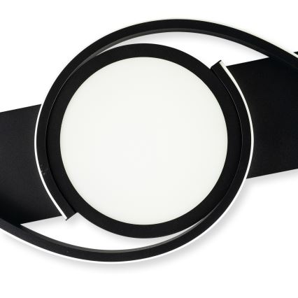 Brilagi - dimmbare LED-Deckenleuchte TWIRL LED/38W/230V 3000-6000K schwarz + Fernbedienung