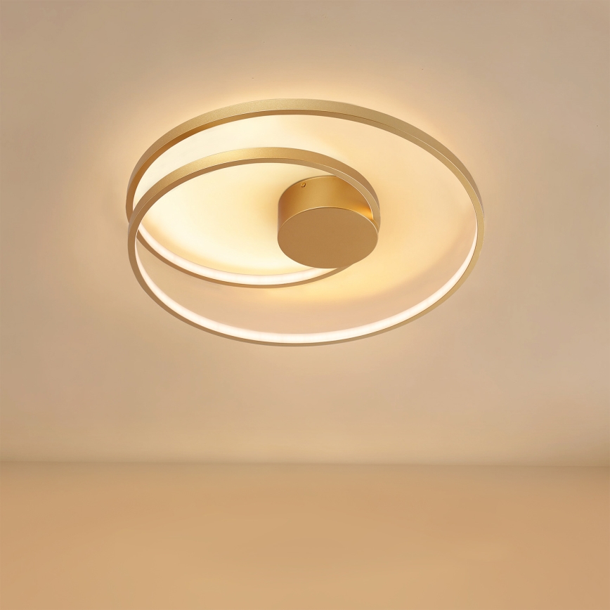 Brilagi - LED-dimmbare Deckenleuchte TWISTER LED/48W/230V 3000-6000K Ø 50 cm gold + Fernbedienung