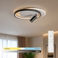 BRILAGI - dimmbare LED-Deckenleuchte UNITY LED/48W/230V + 1xGU10/3W 3000-6000K 39x45 cm weiß/schwarz + Fernbedienung