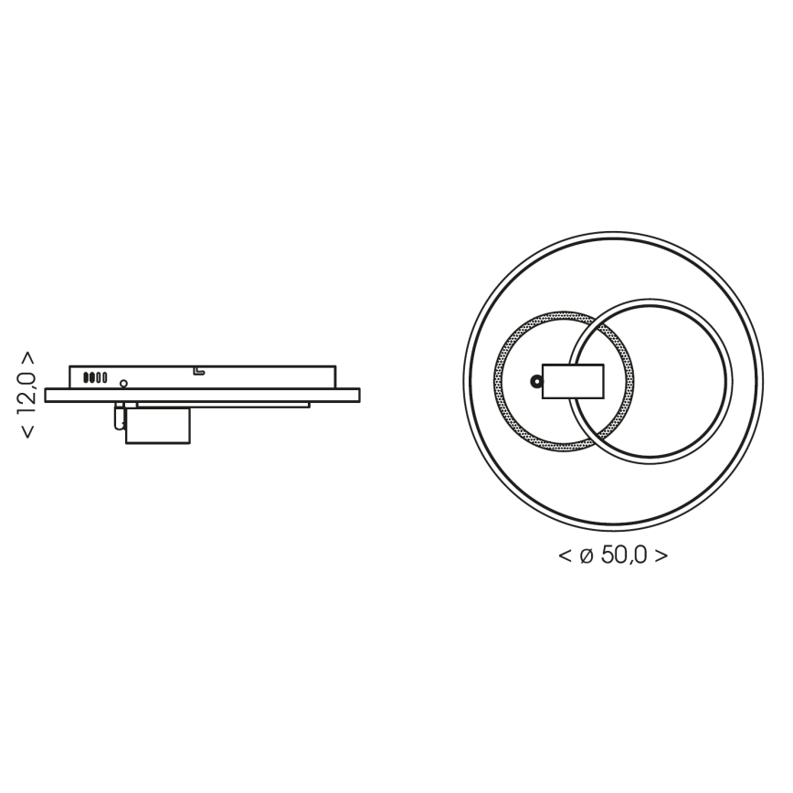 Brilagi - dimmbare LED-Deckenleuchte UNITY LED/60W/230V + 1xGU10/3W 3000-6000K Ø 50 cm weiß/schwarz + Fernbedienung