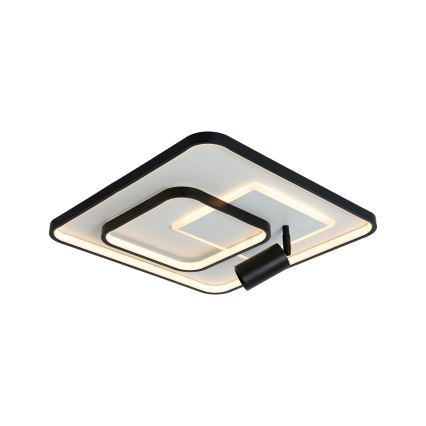 Brilagi - Dimmbare Deckenleuchte UNITY LED/75W/230V + 1xGU10/3W 3000-6000K 50x50 cm weiß/schwarz + Fernbedienung