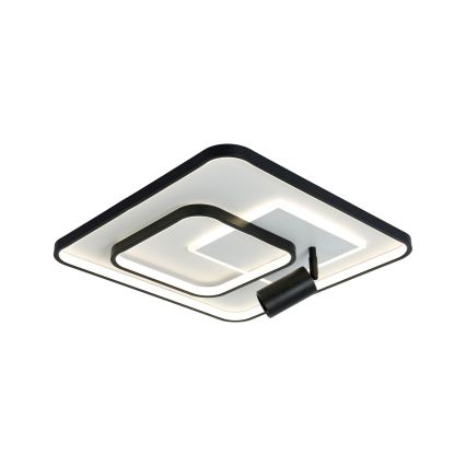 Brilagi - Dimmbare Deckenleuchte UNITY LED/75W/230V + 1xGU10/3W 3000-6000K 50x50 cm weiß/schwarz + Fernbedienung