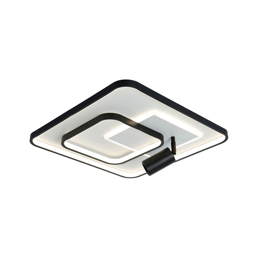Brilagi - Dimmbare Deckenleuchte UNITY LED/75W/230V + 1xGU10/3W 3000-6000K 50x50 cm weiß/schwarz + Fernbedienung