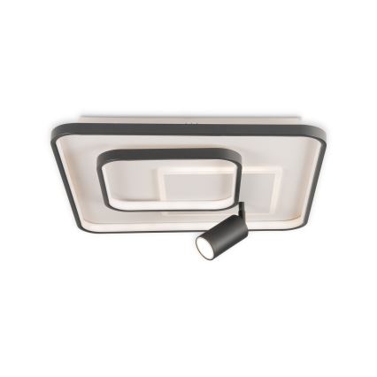 BRILAGI - Dimmbare Deckenleuchte UNITY LED/75W/230V + 1xGU10/3W 3000-6000K 50x50 cm weiß/schwarz + Fernbedienung