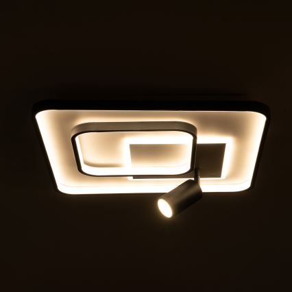 BRILAGI - Dimmbare Deckenleuchte UNITY LED/75W/230V + 1xGU10/3W 3000-6000K 50x50 cm weiß/schwarz + Fernbedienung