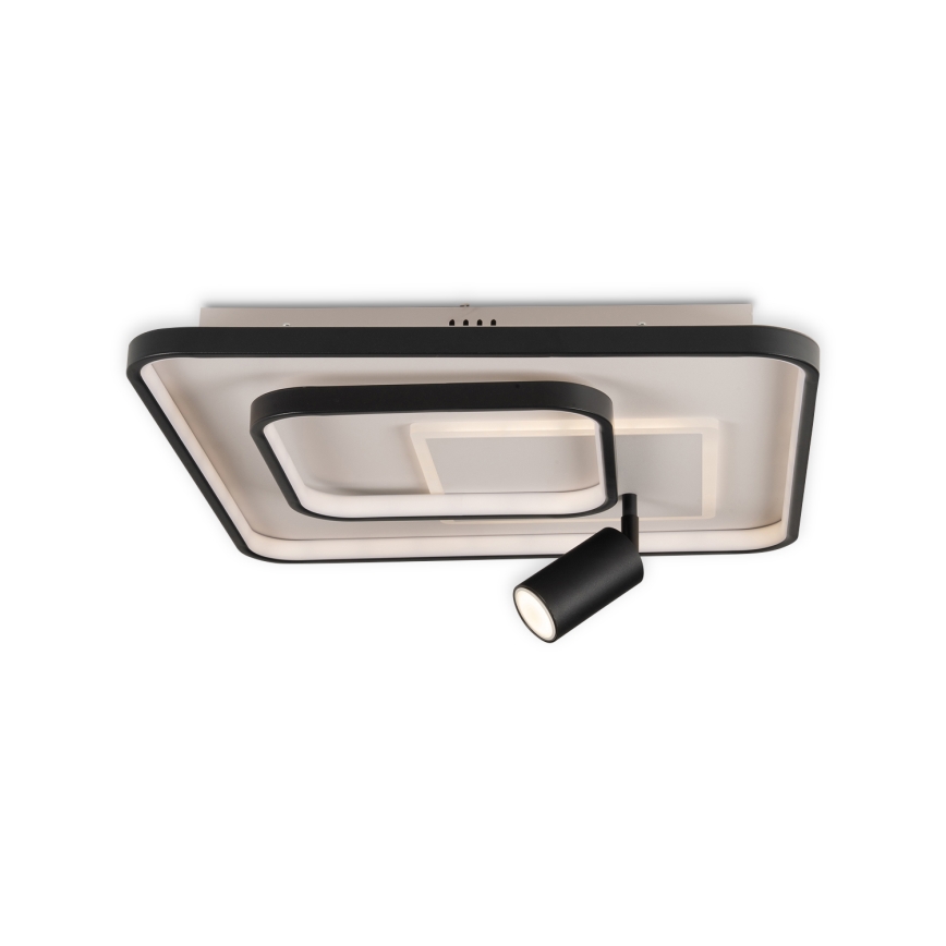 BRILAGI - Dimmbare Deckenleuchte UNITY LED/75W/230V + 1xGU10/3W 3000-6000K 50x50 cm weiß/schwarz + Fernbedienung