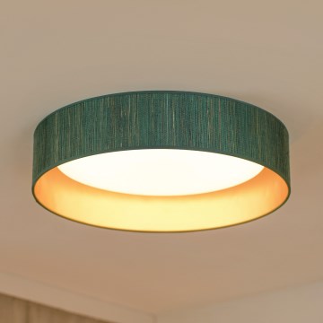 Brilagi - Dimmbare LED-Deckenleuchte VEGAS SHINE LED/24W/230V 3000/4000/6500K Stroh grün/golden + Fernbedienung