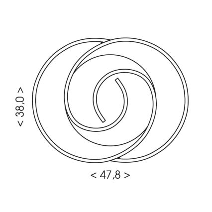 Brilagi - LED dimmbare Deckenleuchte VELO LED/70W/230V 3000-6500K 38x47,8 cm + Fernbedienung