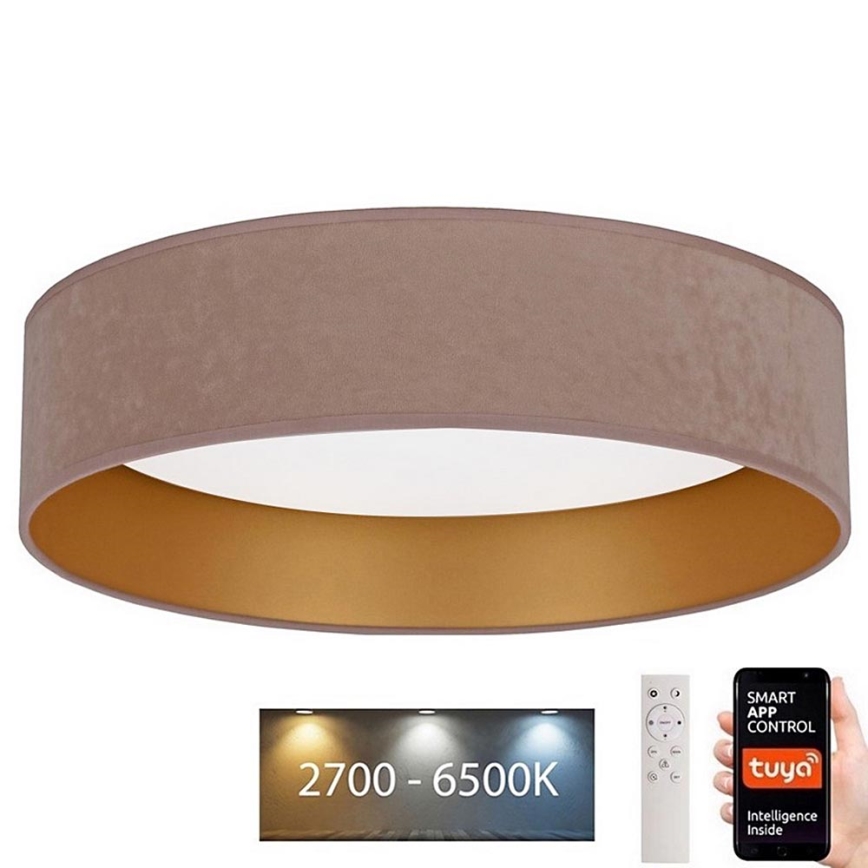 Brilagi – Dimmbare LED-Deckenleuchte VELVET SMART LED/24W/230V d. 45 cm 2700-6500K Wi-Fi Tuya beige/golden + Fernbedienung