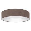 Brilagi - Dimmbare LED-Deckenleuchte VELVET SMARTIX, 24 W, 230 V, 3000–6000 K, Ø 45 cm, Braun, Wi‑Fi Tuya Beacon + Fernbedienung