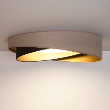 BRILAGI - Dimmbare LED-Deckenleuchte VELVET TWIST LED/36W/230V 3000-6000K Ø 65 cm Wi-Fi Tuya Beacon beige/braun/gold + Fernbedienung