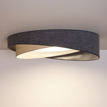 BRILAGI - Dimmbare LED-Deckenleuchte VELVET TWIST LED/36W/230V 3000-6000K Ø 65 cm Wi-Fi Tuya Beacon grau/creme + Fernbedienung