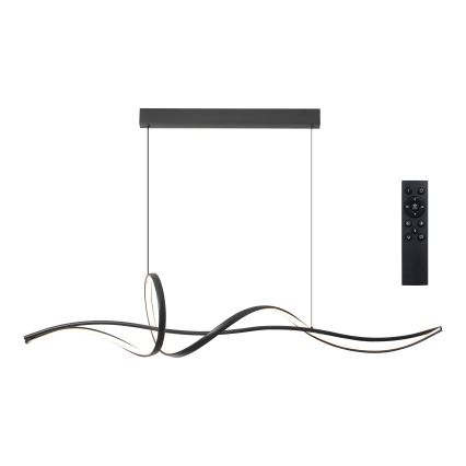 Brilagi - Dimmbare LED-Pendelleuchte an Seil SIGNATURE LED/55W/230V 3000-6000K 120x23 cm schwarz + Fernbedienung