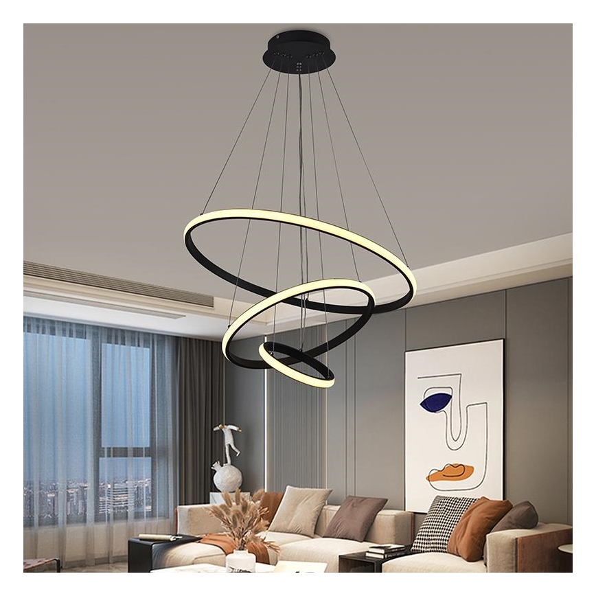 Brilagi - Dimmbare LED-Hängeleuchte an Schnur CIRCLE LED/90W/230V 3000-6500K + Fernbedienung