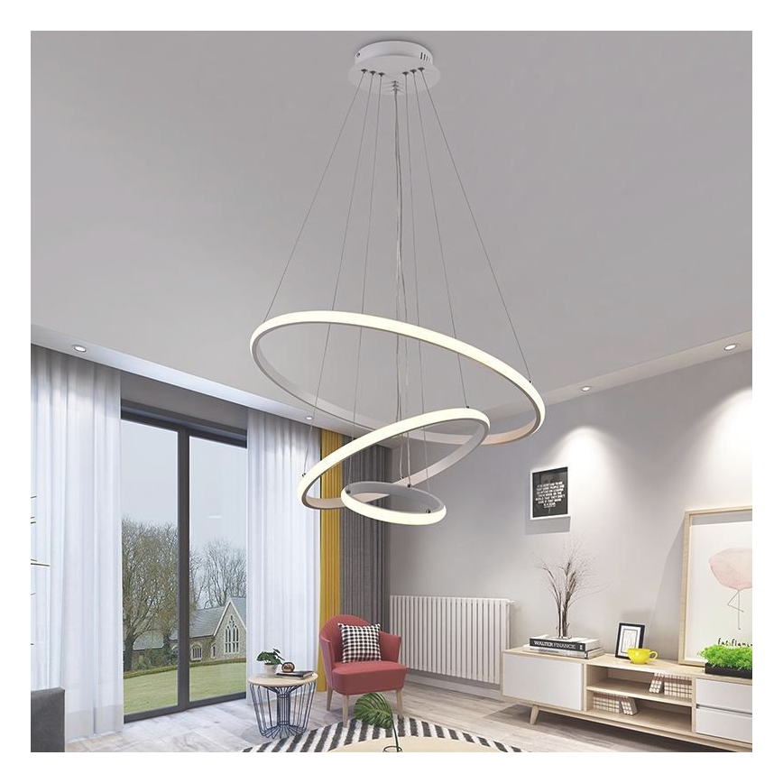 Brilagi - Dimmbare LED-Hängeleuchte an Schnur CIRCLE LED/90W/230V 3000-6500K + Fernbedienung